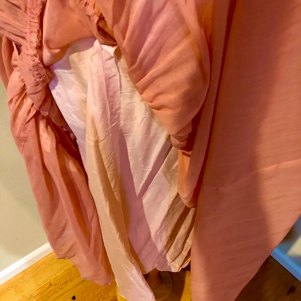 Vtg 70s Gunne Sax Victorian Maxi Prairie Corset Dress Rose Pink - Vtg 9 or S - Picture 12 of 15